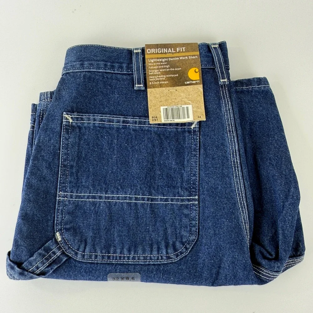 Carhartt Original Fit Denim Jean Work Shorts Mens 32 B28 DST Darkstone NWT